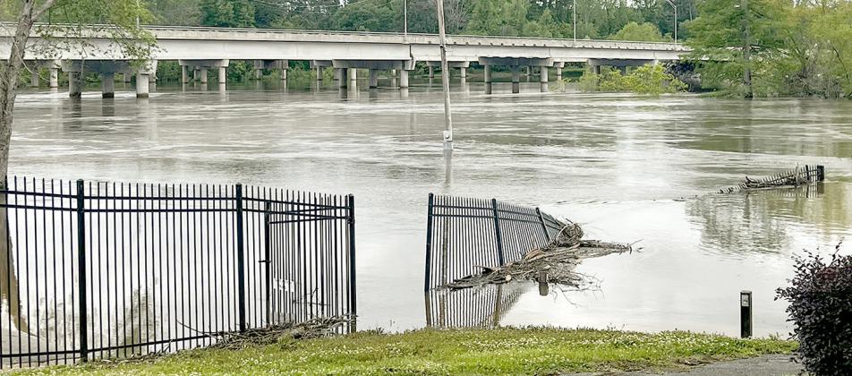Sabine river flooding peaked near the 2017 level flooding residences near the river as well as the Logansport City Park. Annika Bloy | LIght and Champion