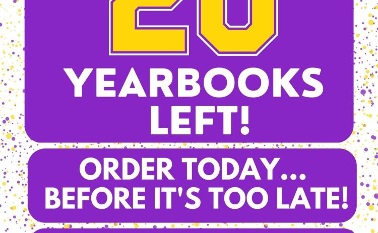 Center Middle School, less than 20 Yearbooks Left!