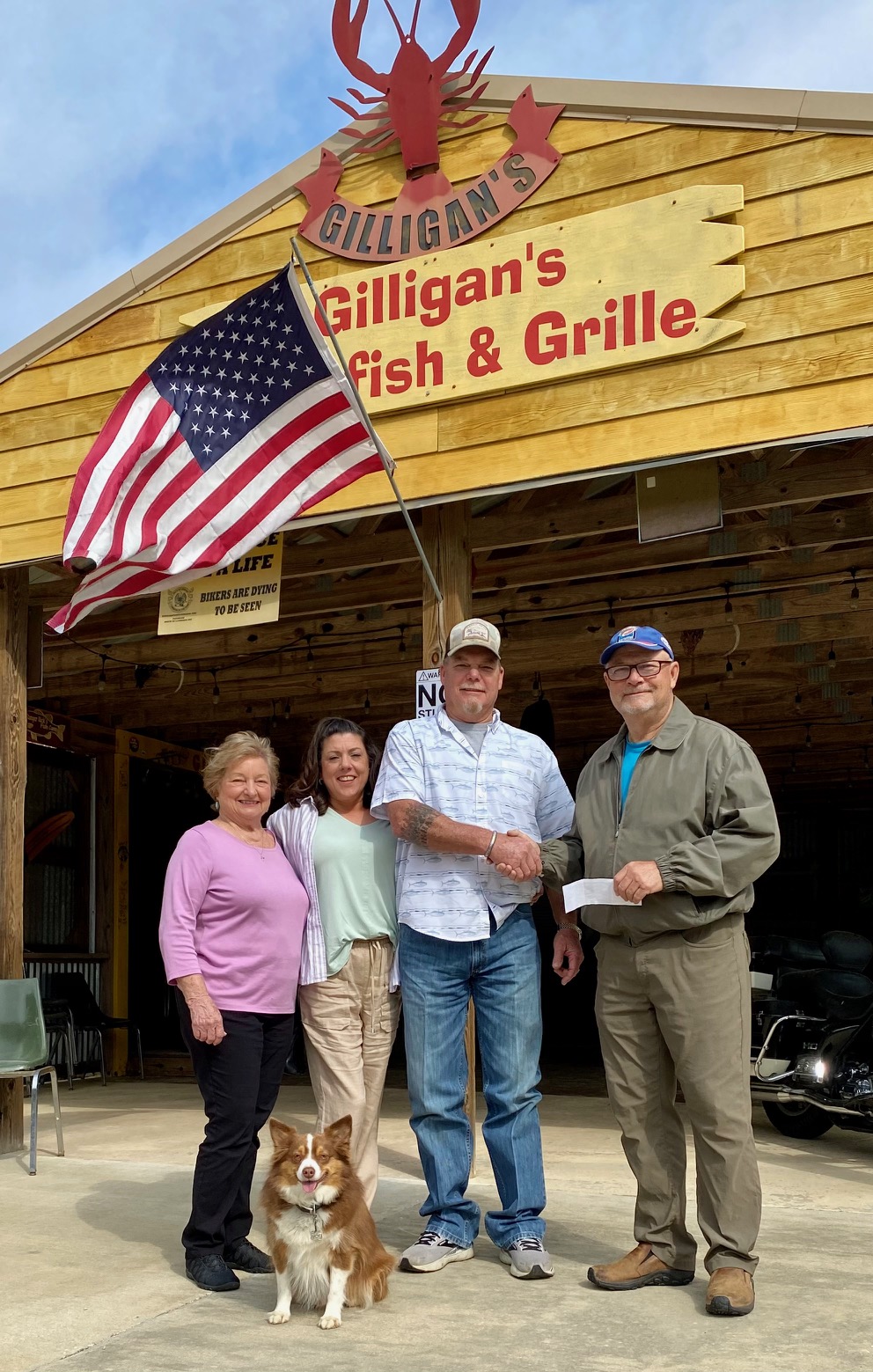 Gilligan’s On The Bend is the newest Silver Sponsor for TBLA’s Bass Unlimited Banquet. Pictured presenting a check to TBLA, the new owners of Gilligan’s - Jennifer and Derek Nichols (center), with BU Prize Coordinator Linda Ward, and TBLA President Gary Moore.