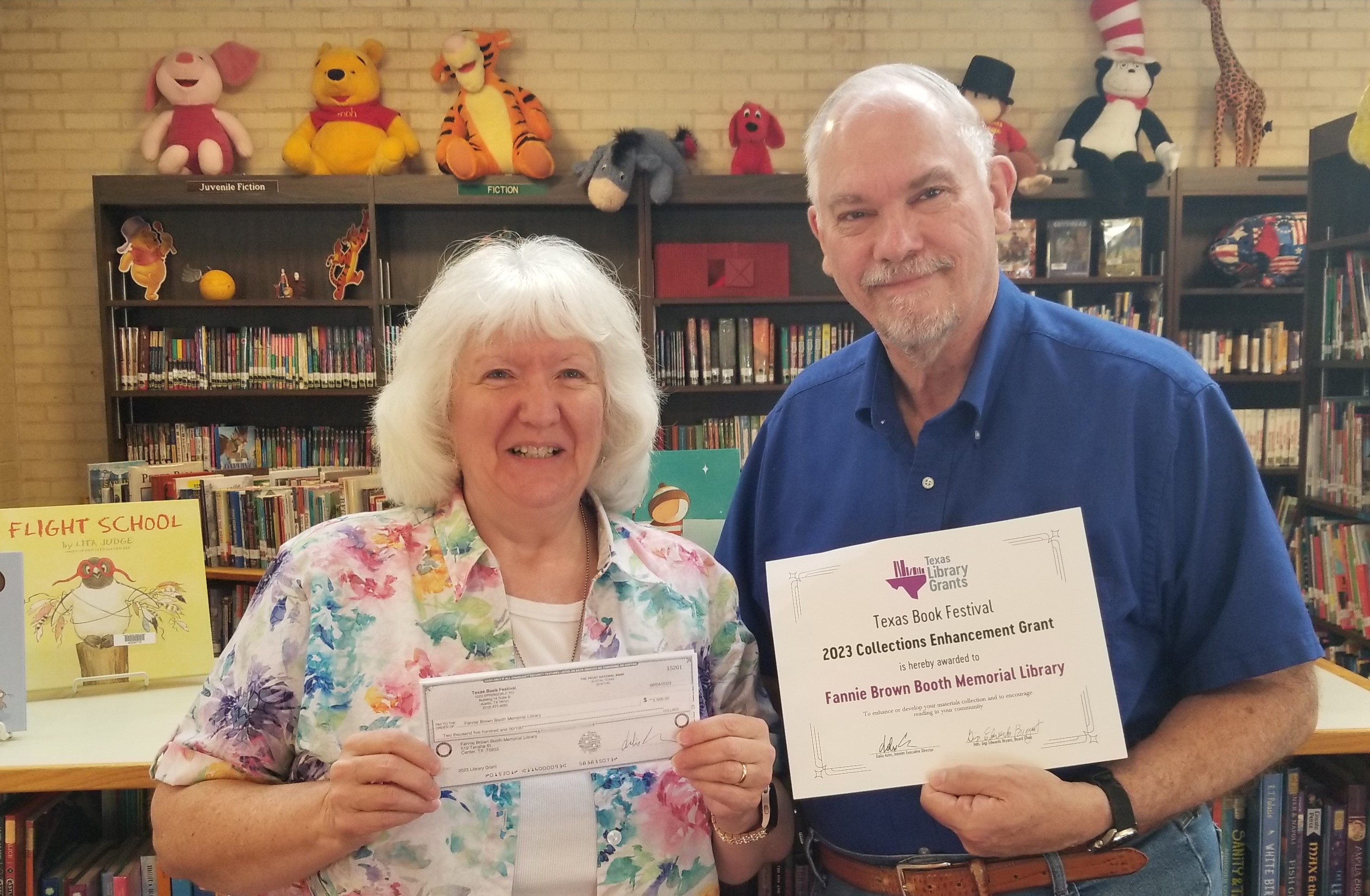 Roy and Sandra Davis receive 2023 Texas Book Festival Grant Award