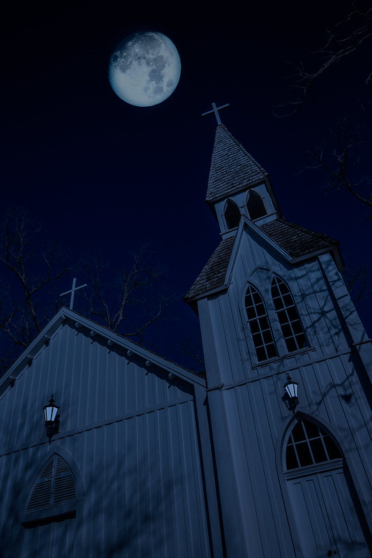 2nd Place Favorite, Billie F. Jones, "Church and Supermoon"