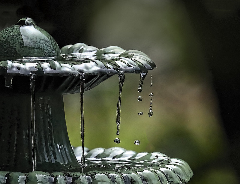 2ND Place tie: Fountain Water Drops by Janice Carter
