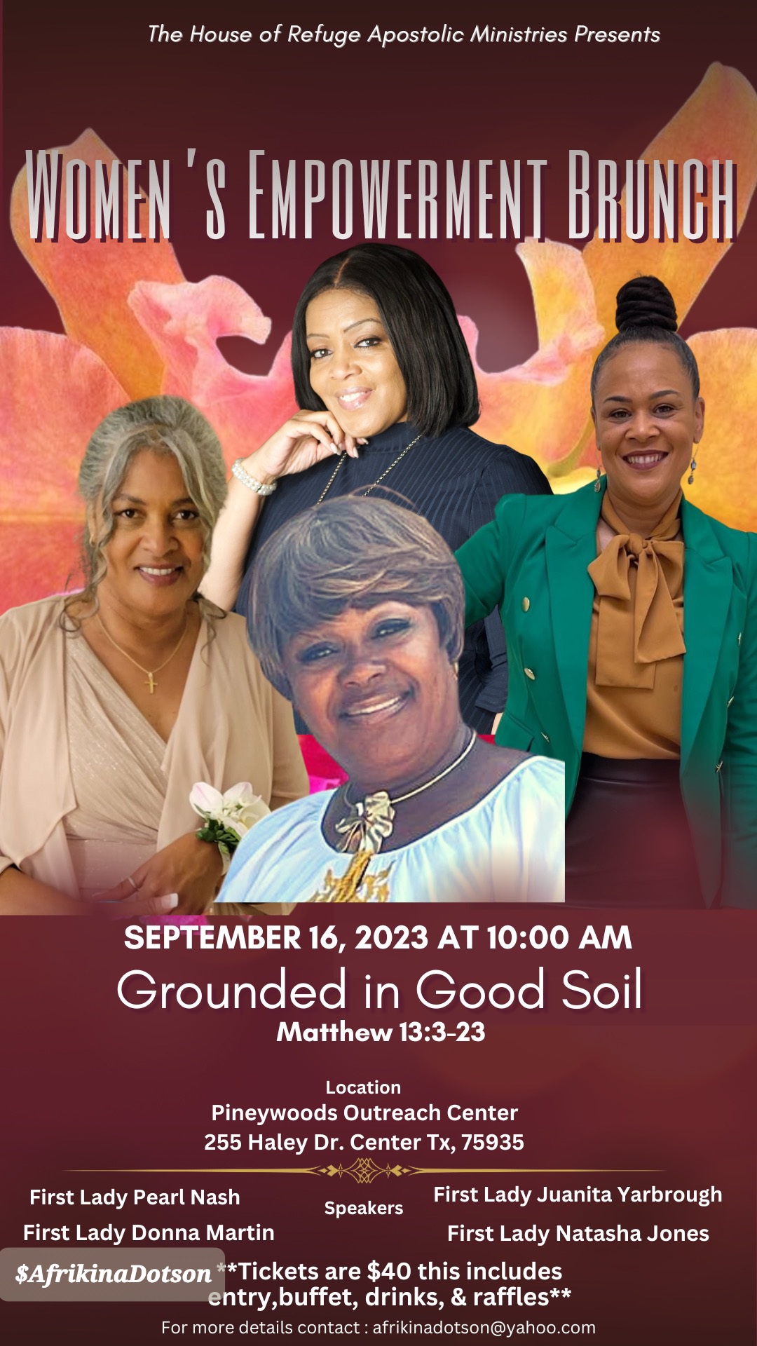 Women's Empowerment Brunch with House of Refuge Apostolic Ministries