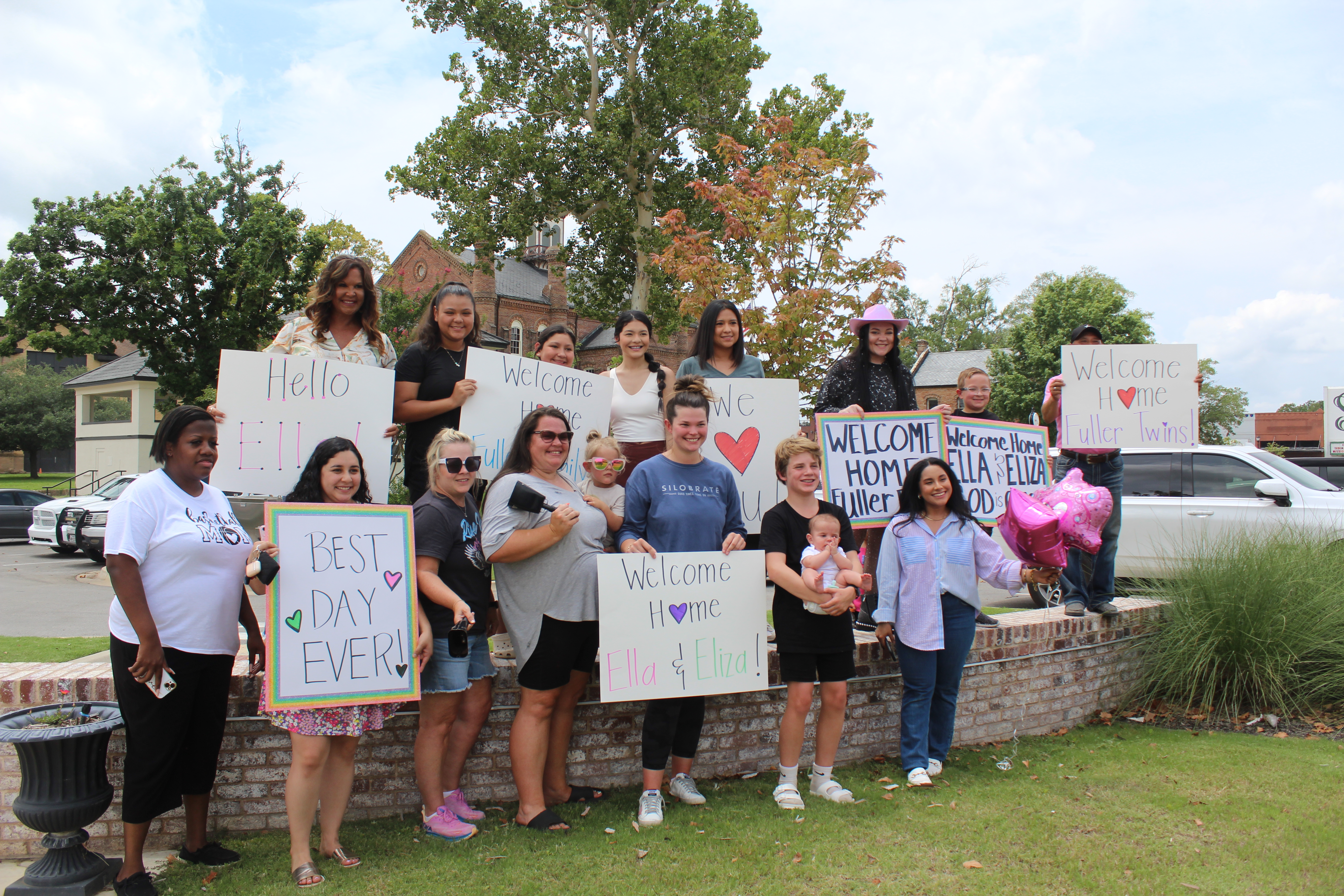 Fuller twins welcomed home