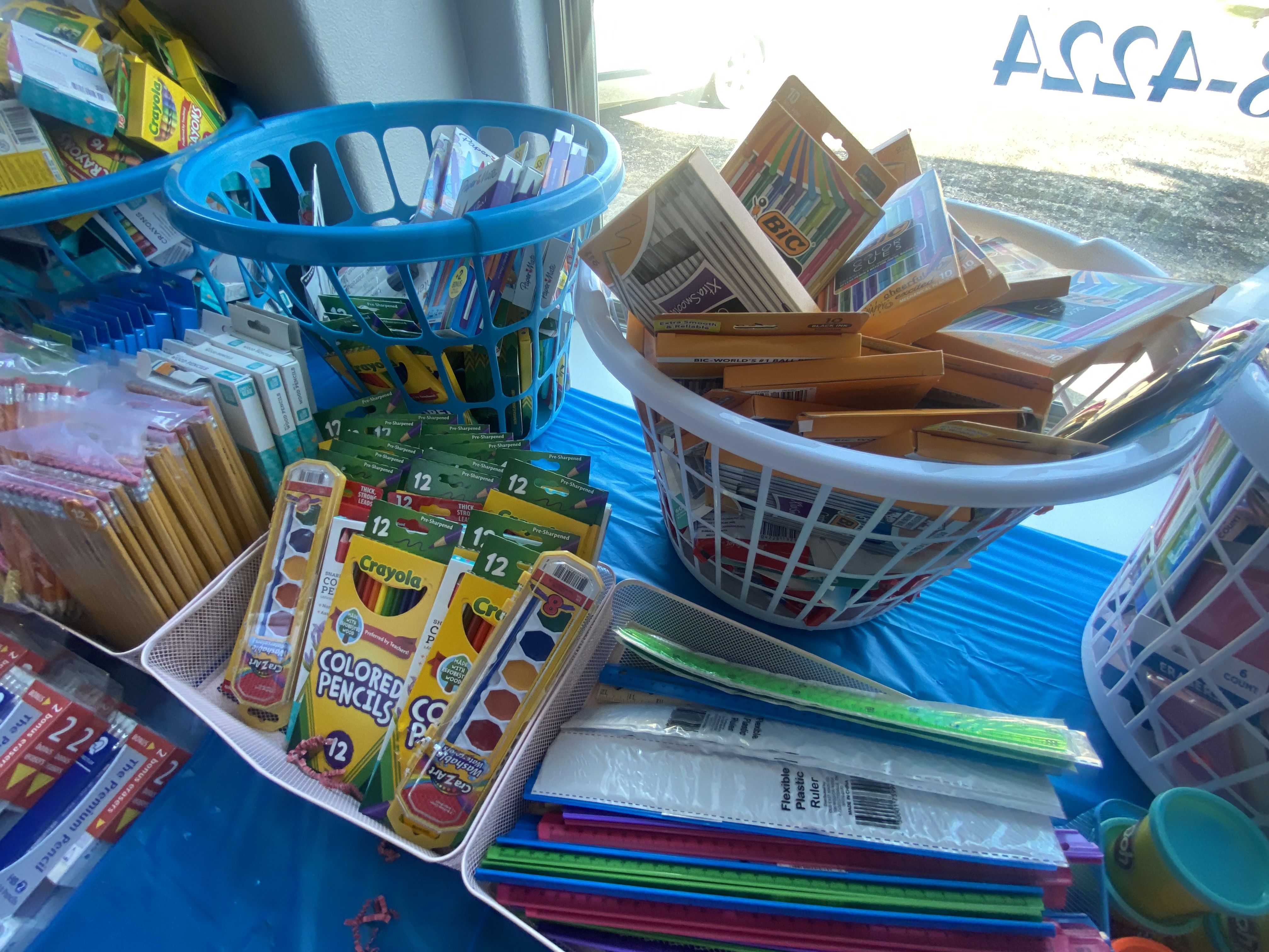 Shots of items available during SAKS of Love Back to School Giveaway which took place after the new location celebration (Shannon James photo/ The Light and Champion)