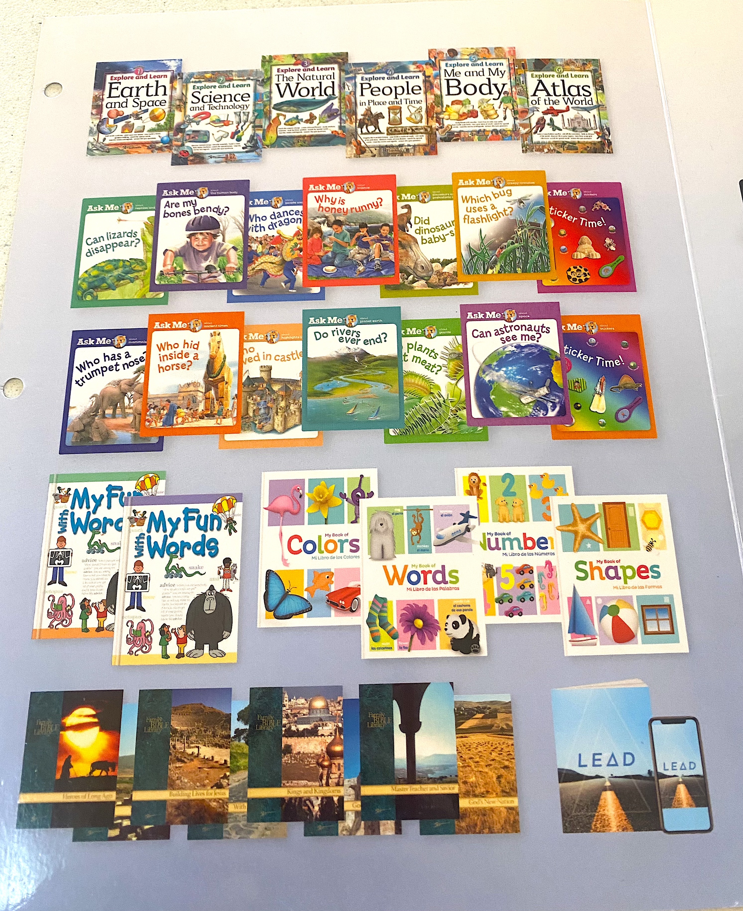  A few of the children's educational books you can purchase through Linda from Southwestern Advantage. (Shannon James/ The Light and Champion)