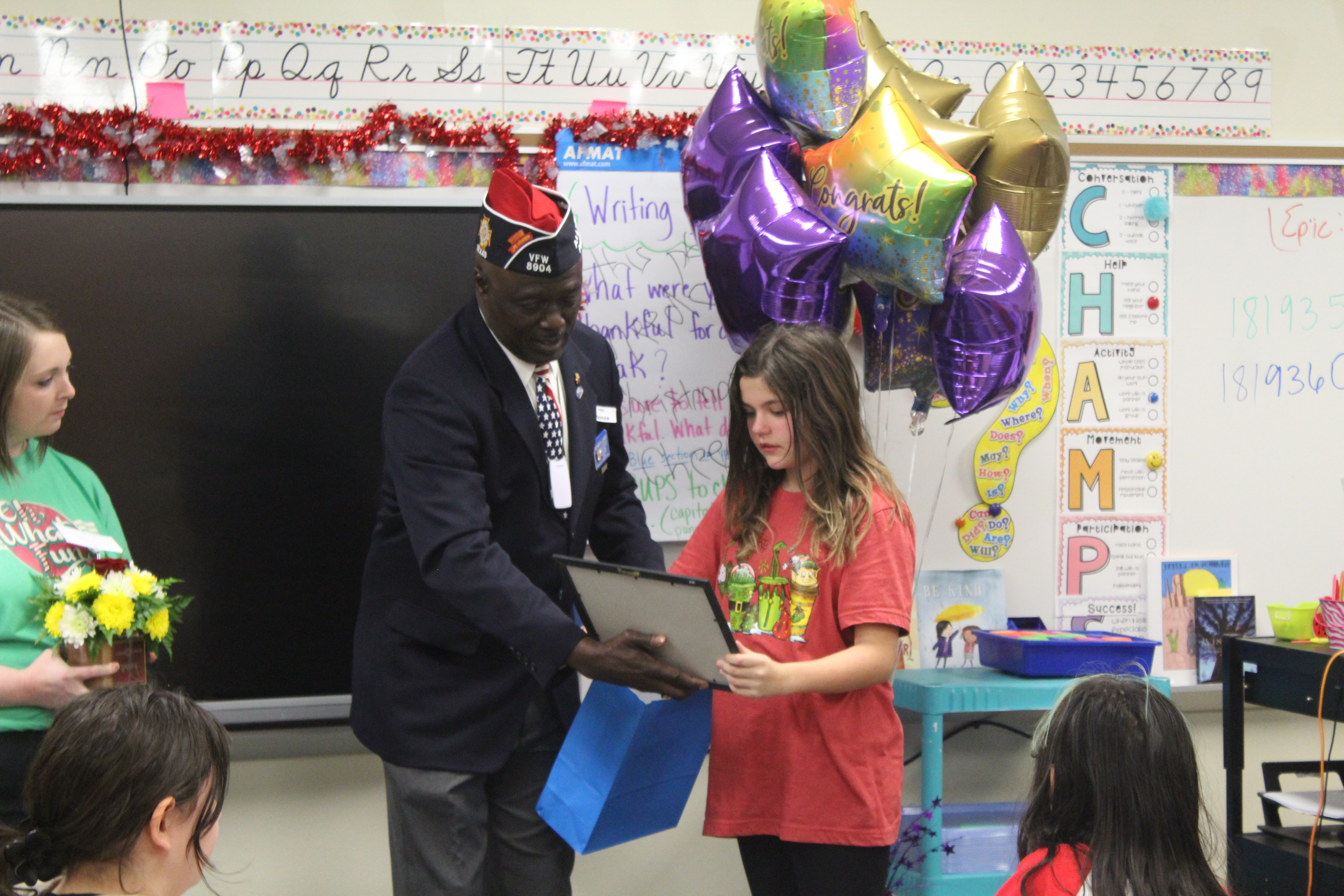 Melissa Muñoz presented VFW Teacher of the Year Award 