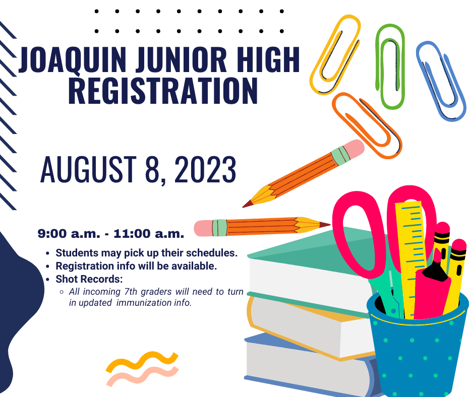 Joaquin ISD Student Registration 2023-24