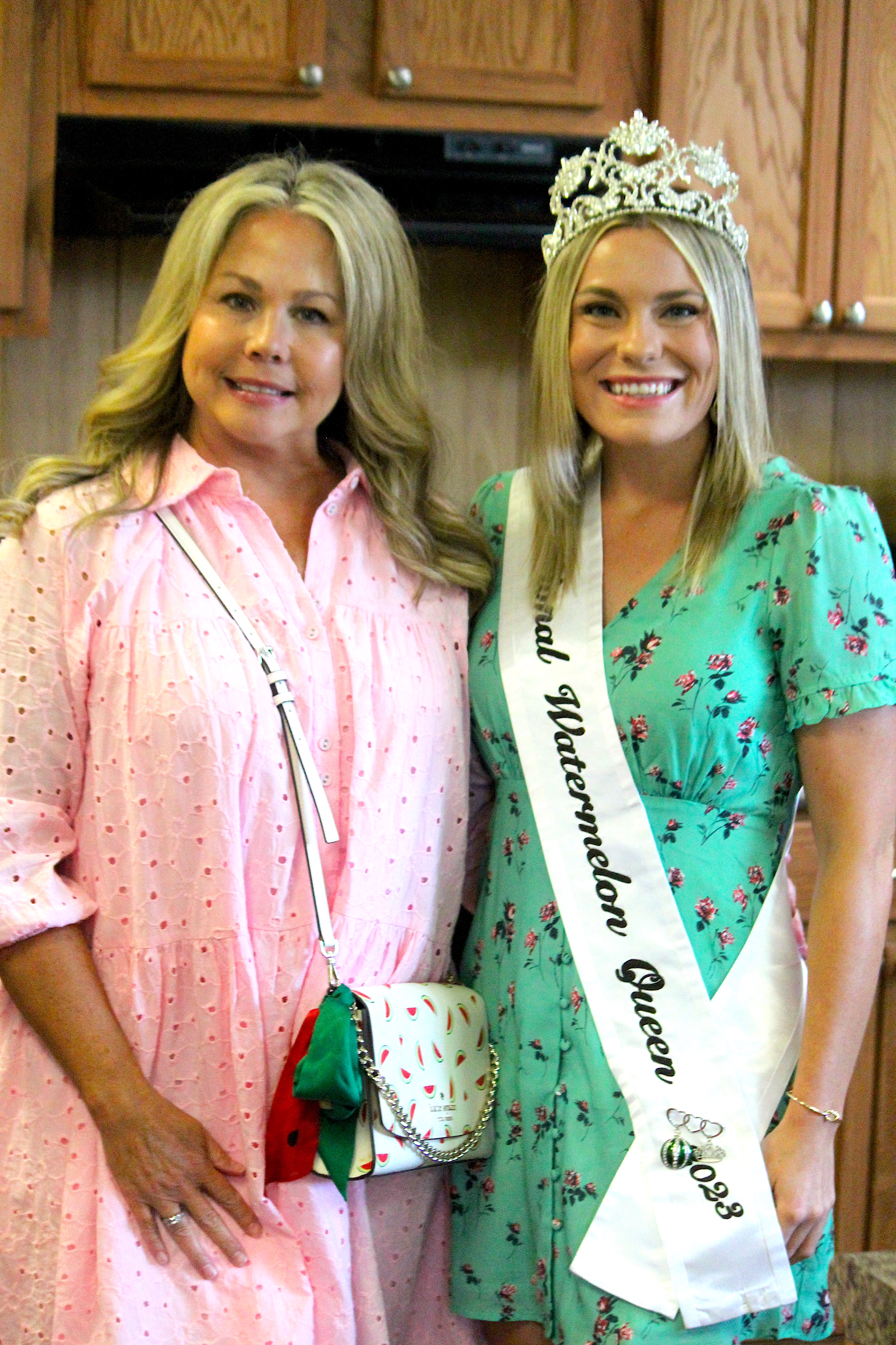 Owner of Wiggins Farms, Kerri Wiggins, and Olivia Johnson smile for a photo after Wednesday's Lunch andLearn