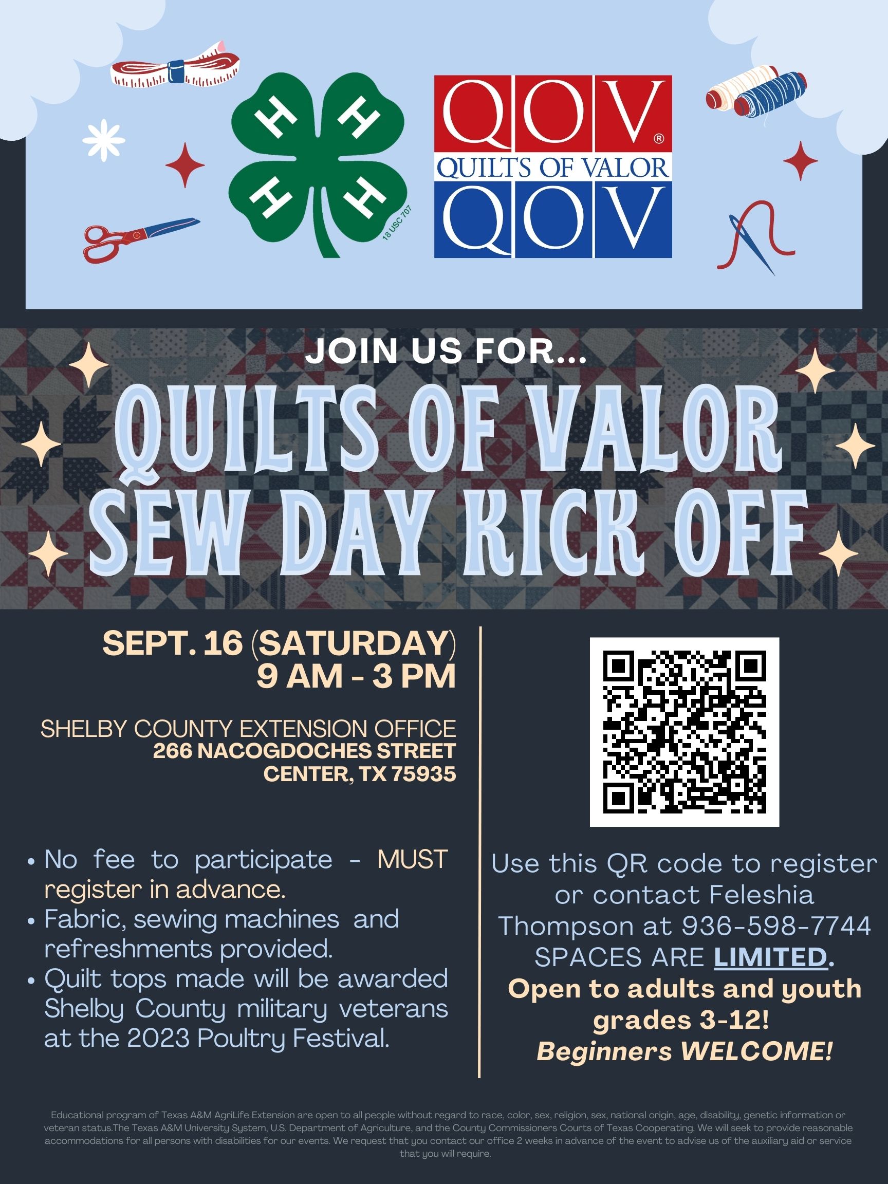 Quilts of Valor: Honoring Shelby County Military Veterans