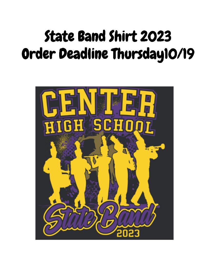 State Band Long-Sleeve Support Shirt 2023: Order yours by 10/19 