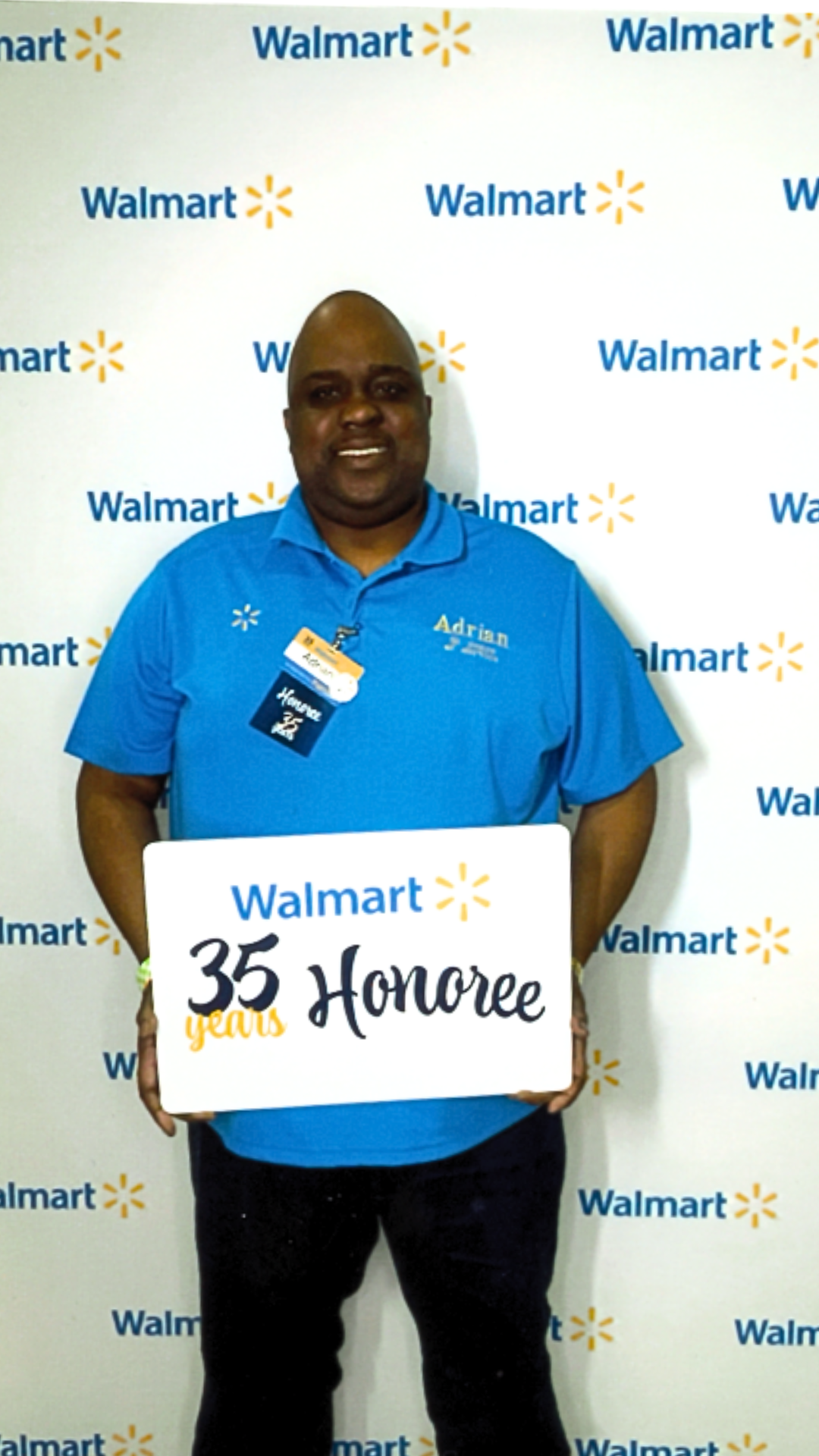  Adrian Allen Honored for 35 Years at Walmart 