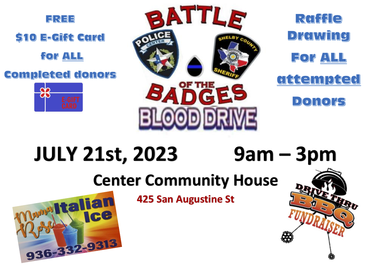 Battle of the Badges Blood Drive set for July 21, 2023