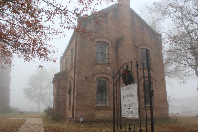 The old Shelby County Jail now houses the Shelby County Chamber of Commerce.