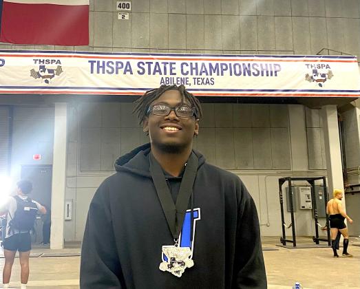 Andre Brown, Senior at Joaquin High School, placed 2nd in the 198 lb division at the State Powerlifting Meet this past Saturday in Abilene. 