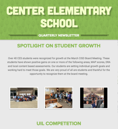 CISD Campuses Principal Quarterly Newsletters