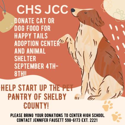 CHS JCC to collect dog, cat food for Happy Trails Adoption Center