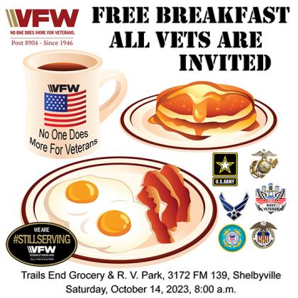 October Veterans Breakfast