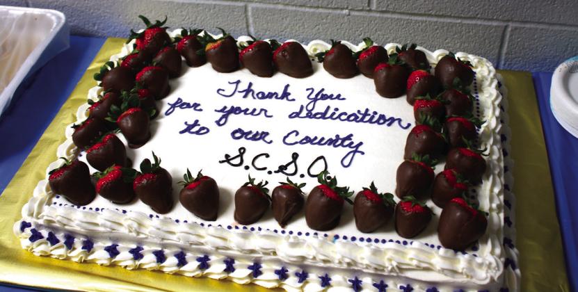 Nancy Butler provided a decorated cake for the SCSO employee’s luncheon Thursday, May 19.