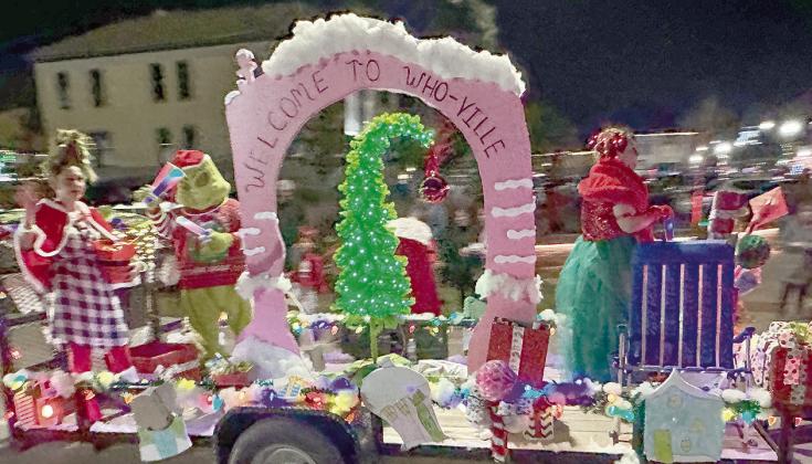 The Chop Shop Salon in Center captured First Place in the business category in Center’s “A Fairy Tale Christmas” parade Saturday.