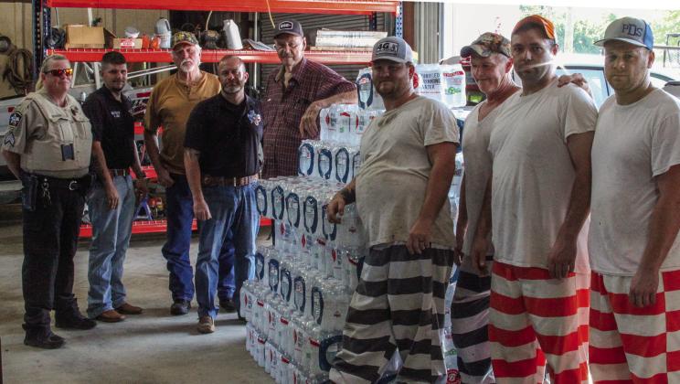 Samford Lodge delivers water to sheriff’s office