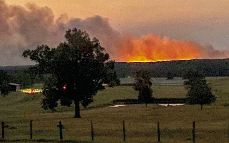 Several homes in the path of East Texas wildfires, like this one near Joaquin,have been destroyed. (JVFD photo) p