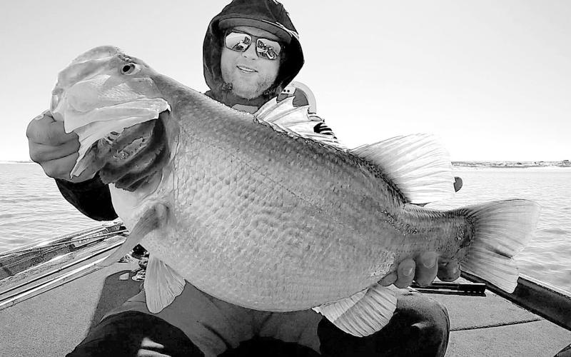 Kentucky angler Grant Labriola with one of several nine pounders he caught at Lake JB Thomas with fishing guide Brandon Burks in late January. Photo courtesy Brandon Burks