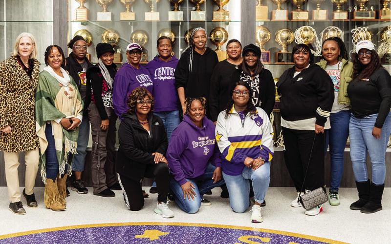 Past District Champion Lady Roughrider team members, including two Women’s Basketball Hall of Fame inductees, were honored as “Legends of The Legacy” at a recent varsity game. Submitted | The Light and Champion