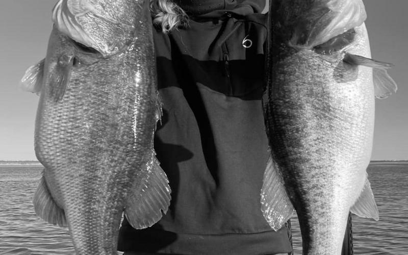 Josh Jones (Guy holding 2 Big Bass) Oklahoma big bass hunter Josh Jones claims he caught 31 bass over eight pounds at O.H. Ivie in a single day in mid-December,including two 13 pounders,four other double digits, 11 over nine pounds and 14 over eight pounds. The heaviest five added up to 61.37 pounds. Jones calls it the heaviest five-fish catch from a public lake ever recorded cast-to-catch on video. (Photo courtesy of Josh Jones)
