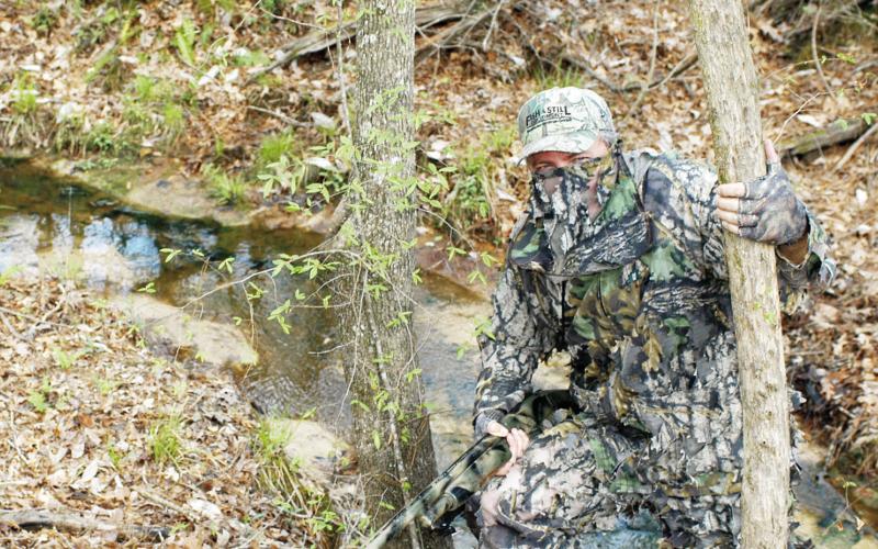 Knowing where creek crossings and other obstructions are can be a big help when setting up on a gobbling bird. It’s always best to set up in a manner that offers the bird the path of least resistance. Photo by Matt Williams