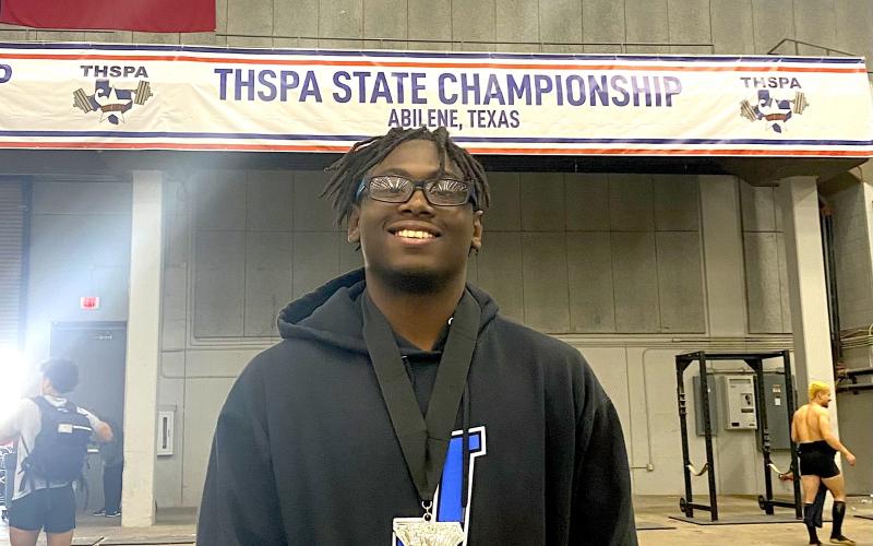 Andre Brown, Senior at Joaquin High School, placed 2nd in the 198 lb division at the State Powerlifting Meet this past Saturday in Abilene.