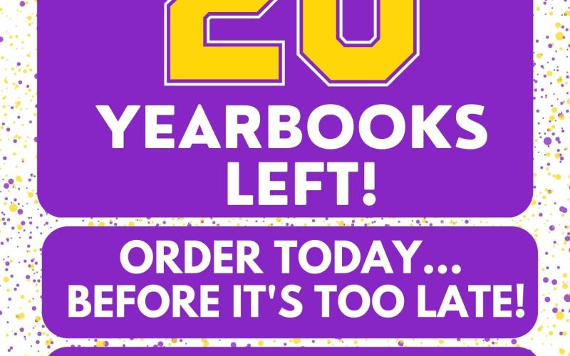 Center Middle School, less than 20 Yearbooks Left!