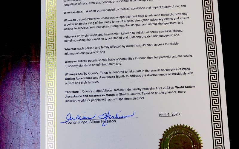World Autism Acceptance and Awareness Month Proclamation