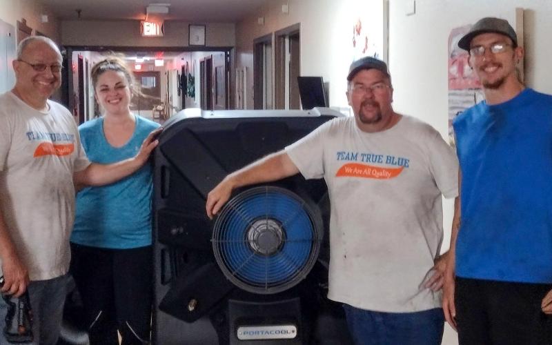 Pictured, left to right, are Billy Clark, Meghan Clark, James Miles, and Jason Miles. (Holiday Nursing and Rehab submitted photo)