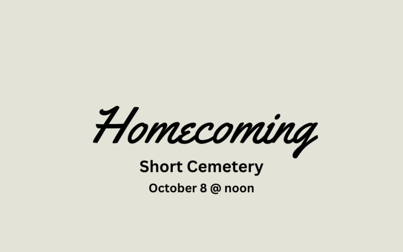 2023 Short Community Homecoming and Singing set for October 8