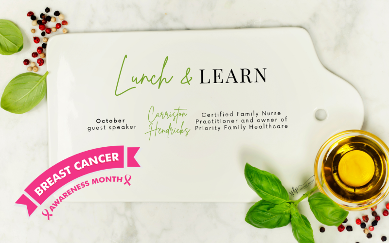 Carriston Hendricks to speak at the October Lunch and Learn