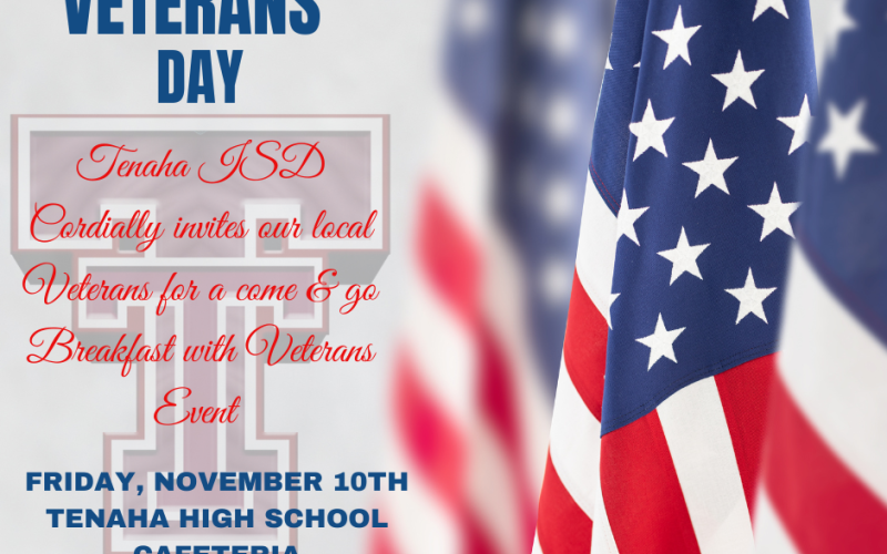Tenaha ISD to host Breakfast with Veterans