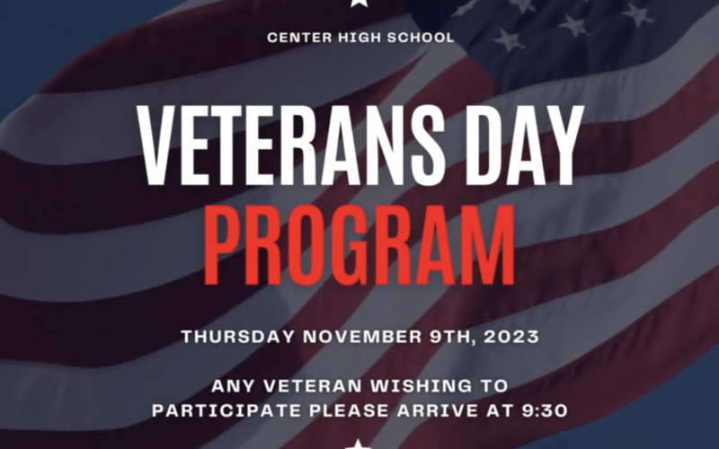 Veterans Day Program at Center High School