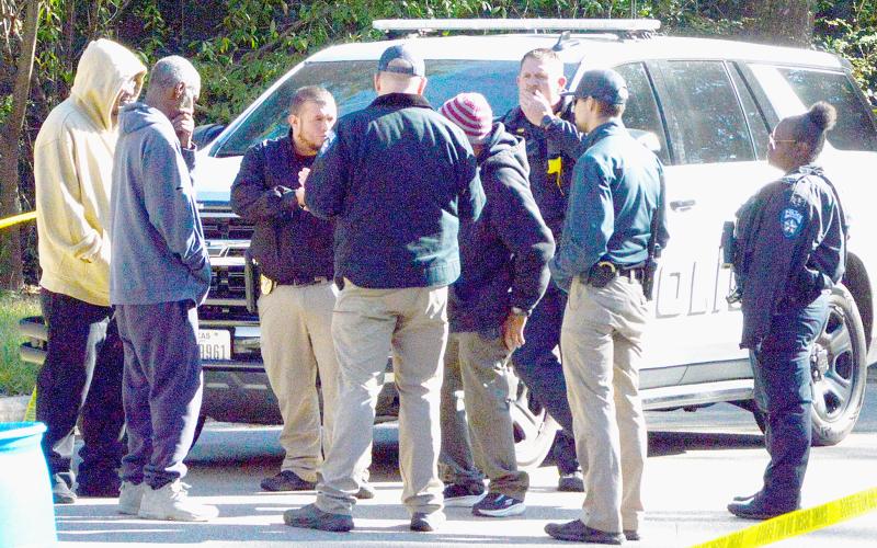 CPD officers can be seen speaking with individuals at the scene where the unattended death was discovered.