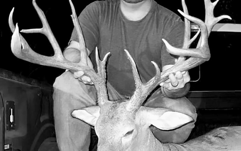 With a net TBGA non-typical score of 203 1/8, Justin Wigley’s 23 pointer may be the highest scoring deer ever reported from Angelina Co. The buck was re-scored at 200 4/8 after 60 days drying, easily eclipsing the 195 minimum required for entry to Boone and Crockett’s alltime record book. Photo by Matt Williams
