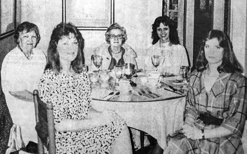PRESS WOMEN ATTEND MEETING — Texas Press Women District 9 held their bi-monthly meeting January 11 at the Black Swan Restaurant in Jefferson. Attending from Center were (left to right) Cindy Cox, Mary E. Irish, Mattie Dellinger, Sylvia McKey and Virginia Pinkston. Following the business meeting, members were given a guided tour of historical points of interest in Jefferson.