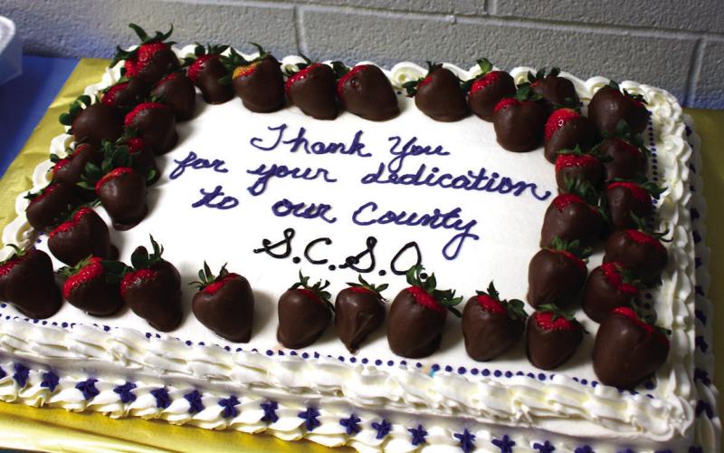 Nancy Butler provided a decorated cake for the SCSO employee’s luncheon Thursday, May 19.