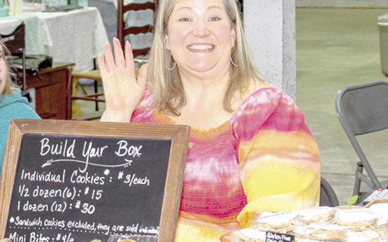 “Wanna Bite Cookies &amp;amp; More” was pleased with the crowd of shoppers who attended the Center Farmer’s Market Saturday.