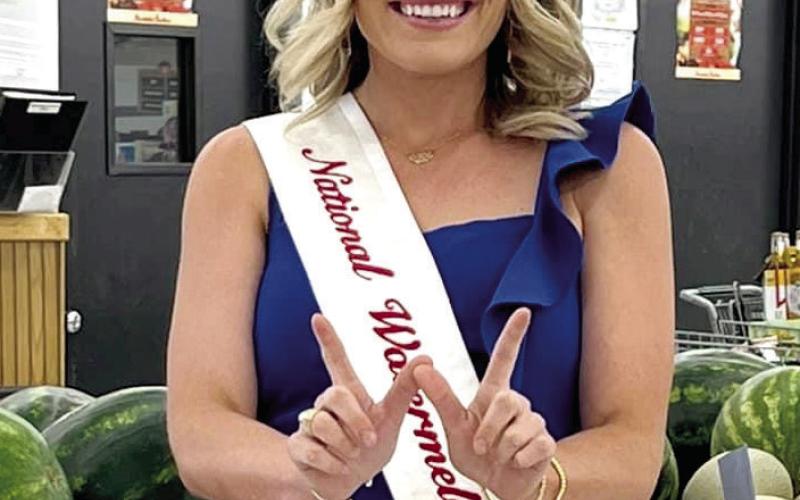 Watermelon queen visits Brookshires
