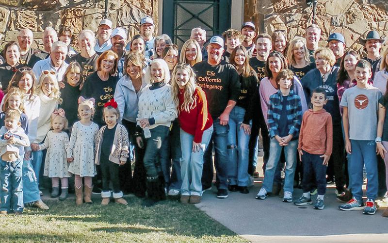 The recent Mathews family reunion, family and descendants of Dr. Victor Murray and Wava Mathews of Center, marked 70 years of reunions at their latest gathering at Hawkeye Hunting Club in Shelby County. Some 75 family members from Texas, Colorado, and California made the trip for the Thursday through Sunday event hosted by Collin Mathews; Taighen Mathews May; and John and Tory Mathews Henly. (Photo courtesy of the Mathews family.)