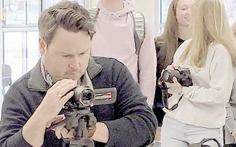 News reporters flooded the Timpson ISD Collegiate center on Wednesday. TV Stations from around the area, local reporters and newspapers from as far away as College Station, Texas.