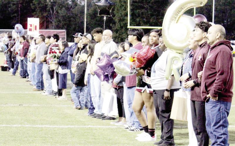 Tenaha held its Senior Night recognition Friday, Oct. 31, during its football game against Grapeland. Honored were students who participated in fall sports activities, including those who were in athletics, band, cheer, color guard, cross country, and football. Tracy Tutt | Light and Champion