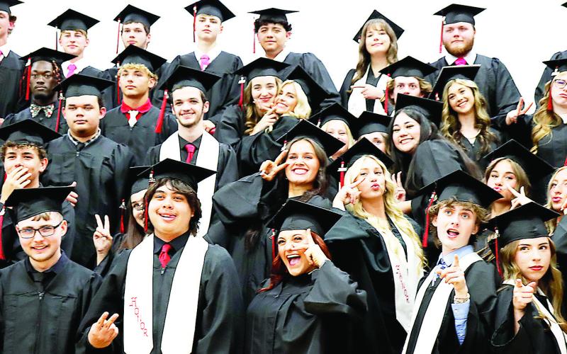 Shelbyville High School graduates express their exuberance at finally reaching a milestone in their young lives while looking forward to what lies ahead for them. See the back page for more pictures of area graduation ceremonies. Submitted | Light and Champion