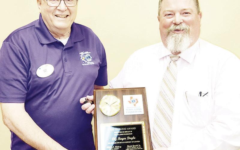 Doyle receives Lions Club Ed Flood Award