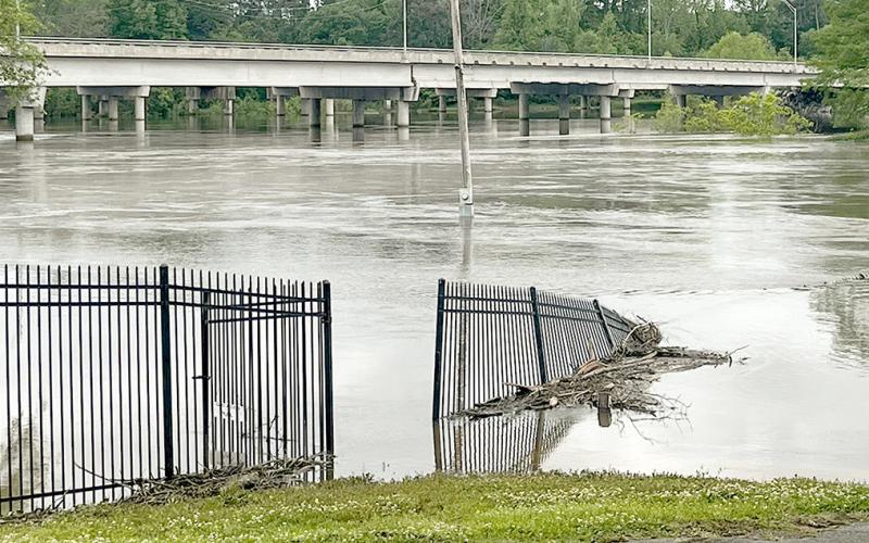 Sabine river flooding peaked near the 2017 level flooding residences near the river as well as the Logansport City Park. Annika Bloy | LIght and Champion